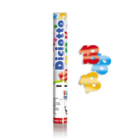 Spara Coriandoli Con Numeri Diciotto 30 cm Multicolor