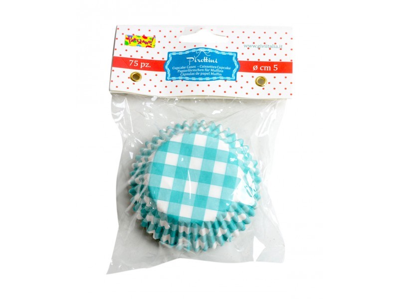 Pirottini per Cupecakes Azzurri (75 pz)