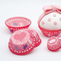 Pirottini per Cupecakes Cuore (100 pz) Carta 3 cm Rosa