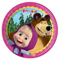 Piattini di Carta Masha e Orso da 20 cm