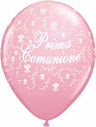 Palloncini in Lattice Prima Comunione Rosa 30 cm