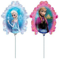 Palloncino Mini Frozen Specchio Mylar 30 cm Celeste Fucsia