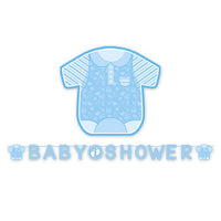 Festone Baby Shower Boy 6 m Celeste
