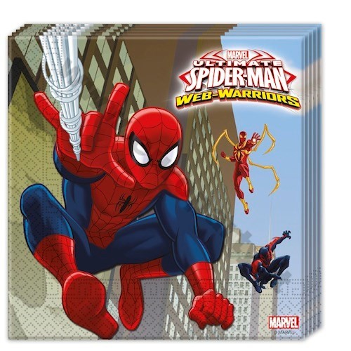 Tovaglioli di Carta Spiderman 33x33