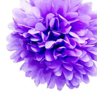 Pom Pom di Carta Colore Lilla 30 cm