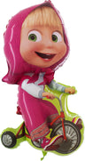 Palloncino Masha con Bici Mylar 80 cm