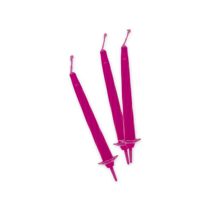Candeline Fucsia con Sostegni
