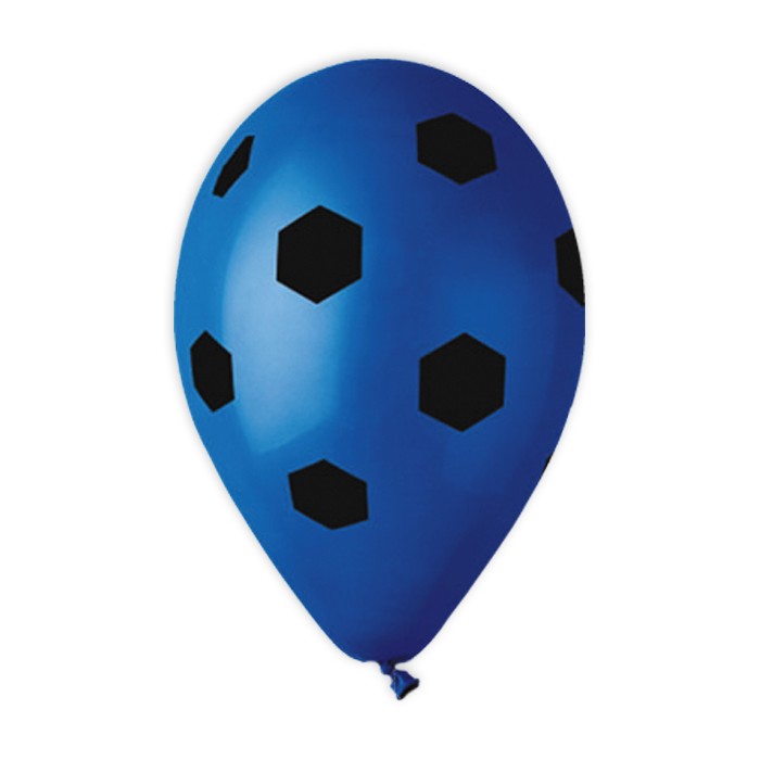 Palloncini in Lattice Calcio Blu e Nero (10pz)