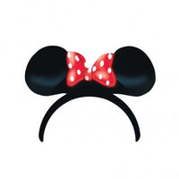 Coroncina Orecchie Minnie Fiocco Rosso Plastica