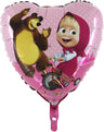 Palloncino Cuore Masha e Orso Mylar
