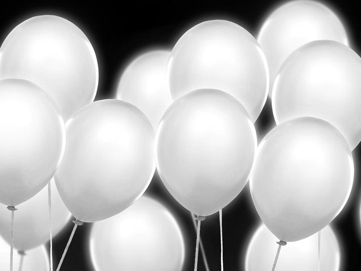 Palloncini Luminosi Colore Bianco 10pz