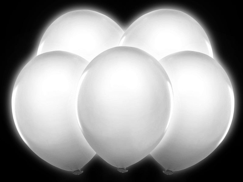 Palloncini Luminosi Colore Bianco 10pz