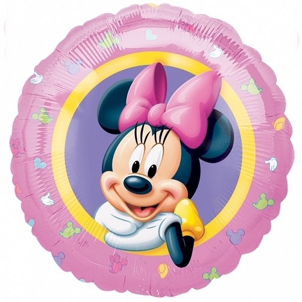 Palloncino Tondo In Mylar Minnie Mouse