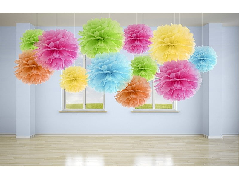 Pom Pom di Carta Bianco 25 cm