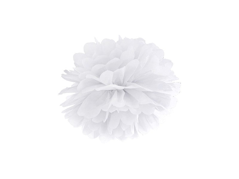 Pom Pom di Carta Bianco 25 cm