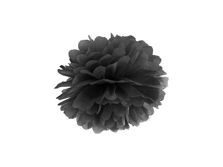 Pom Pom di Carta Nero 25 cm