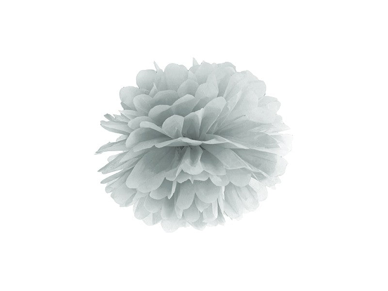 Pom Pom di Carta Argento 25 cm
