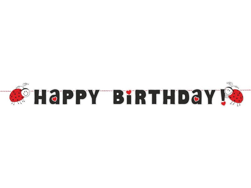 Festone Coccinella Happy Birthday
