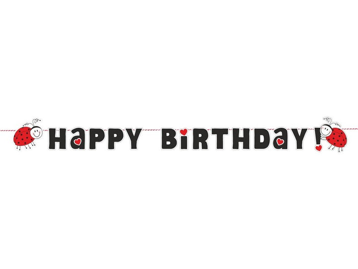 Festone Coccinella Happy Birthday