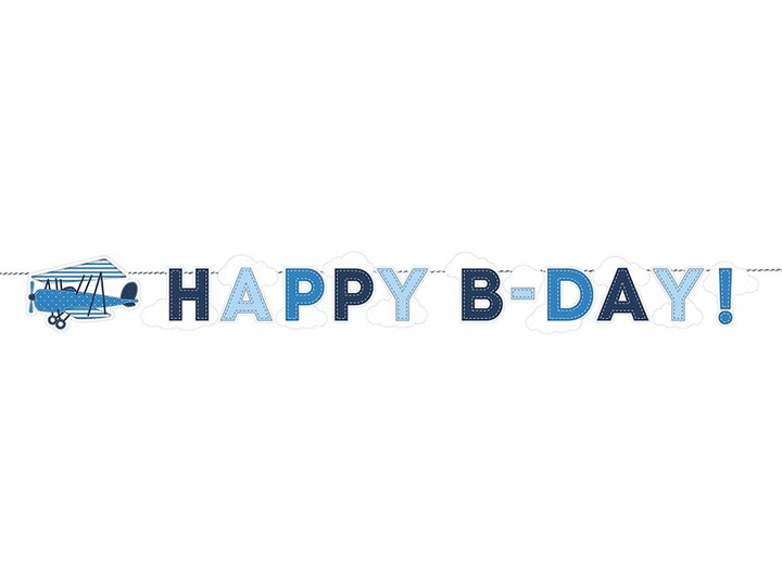Festone Aeroplano Happy Birthday