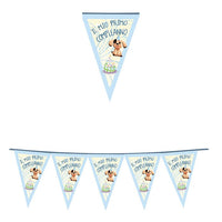 Festone Bandierina Cane 1 Compleanno Celeste 6 m