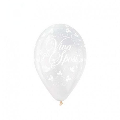 Palloncini in Lattice Trasparent Sposi 12" da 10 pz