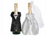 Copri Bottiglia Champagne Sposo e Sposa Stoffa