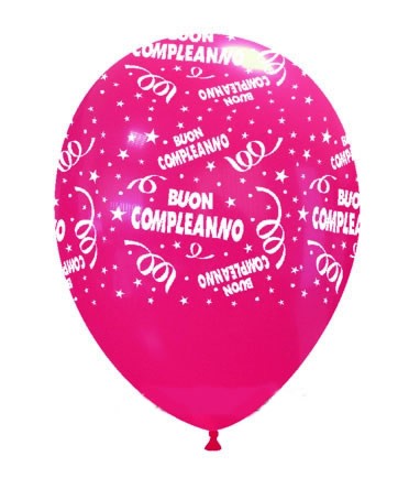 Palloncini in Lattice Buon Compleanno Fucsia