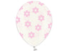 Palloncini 14" Trasparenti con Fiori Rosa Lattice 36 cm