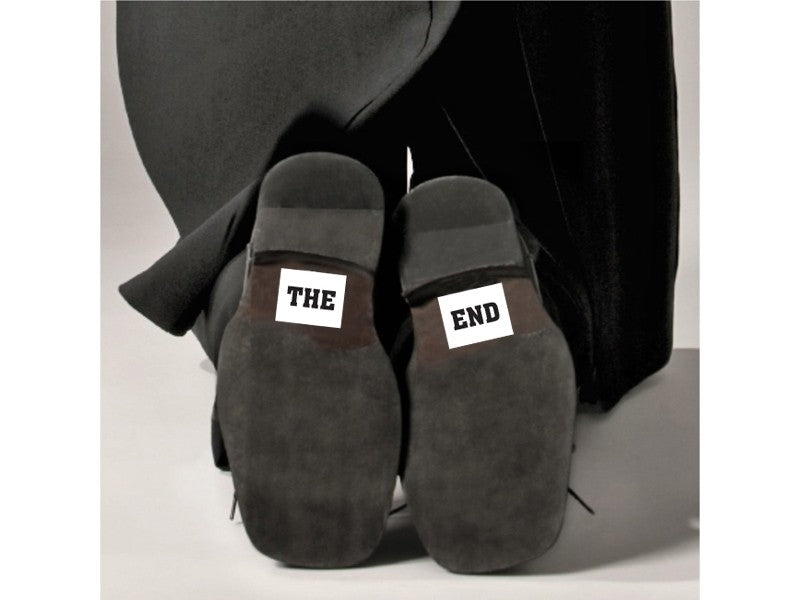 Adesivi Scarpe THE END per Matrimonio