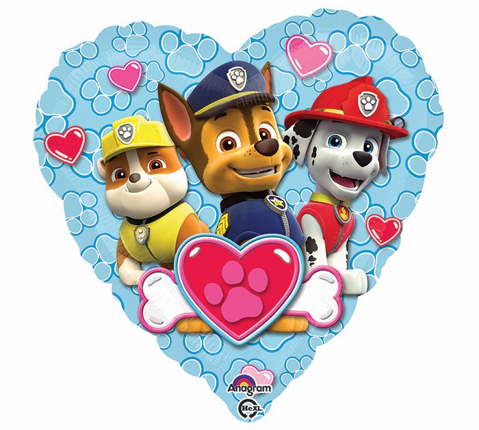 Palloncino Cuore Love Paw Patrol 18"