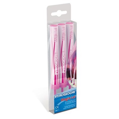 Candela Fontana Luminosa per Torte Rosa (3 pz)