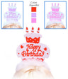Cerchietto Con Torta Happy Birthday 30 cm Rosso Rosa