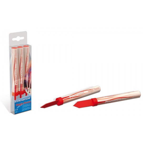 Candela Fontana Luminosa per Torte Rossa (3 pz)