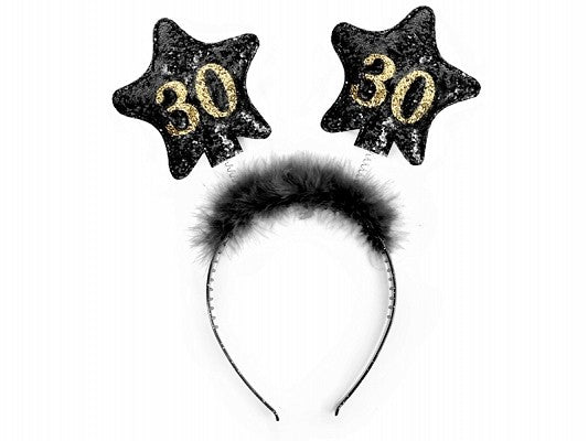 Cerchietto Stelline 30 anni nero