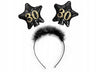Cerchietto Stelline 30 anni nero 13 cm