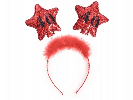 Cerchietto Stelline 40 anni Rosso