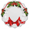 Piatti Fiocco Rosso da 27 cm (10 pz) Cartoncino