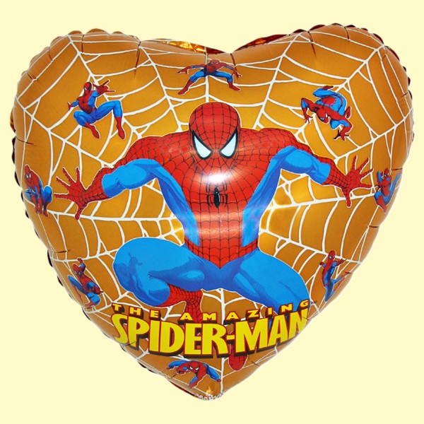 Palloncino Cuore Spiderman Oro