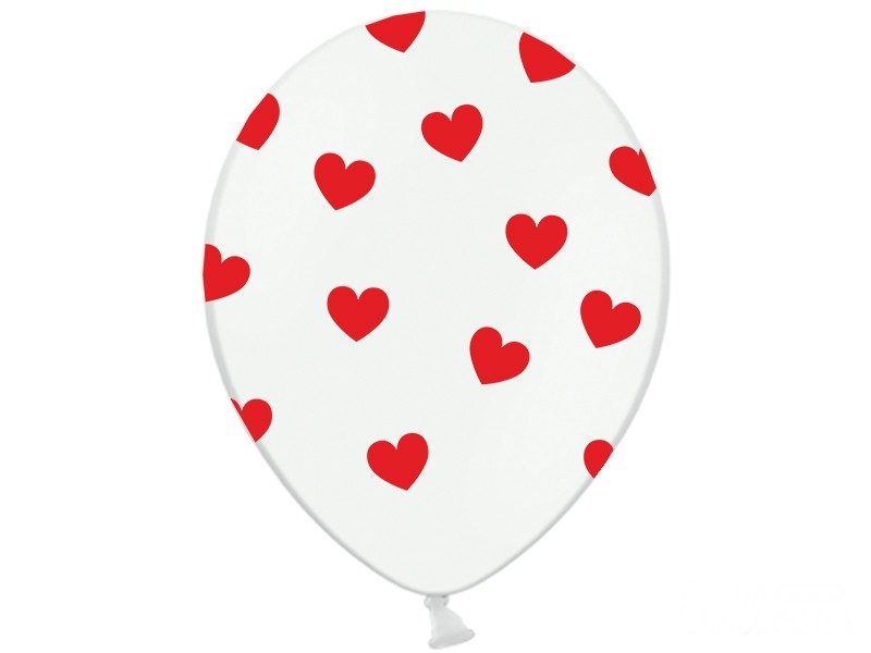 Palloncini 14" con Cuori Rossi