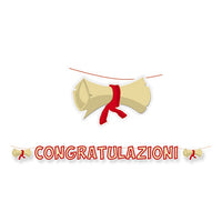 Festone Congratulazioni per Laurea Cartoncino 25 cm