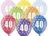 Palloncini 14" Multicolor Numero 40 Lattice 36 cm