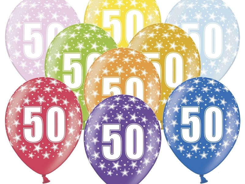 Palloncini 14" Multicolor Numero 50