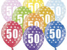 Palloncini 14" Multicolor Numero 50 Lattice 36 cm