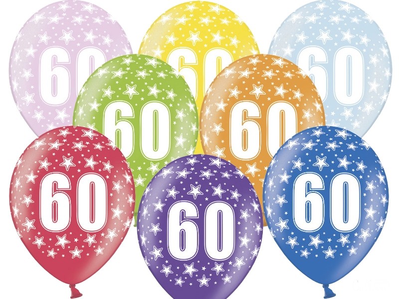 Palloncini 14" Multicolor Numero 60