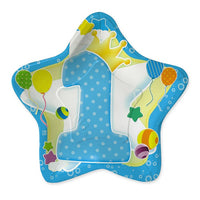 Piatti Stella Celesti Primo Compleanno (10 pz) Carta 24 cm Celeste