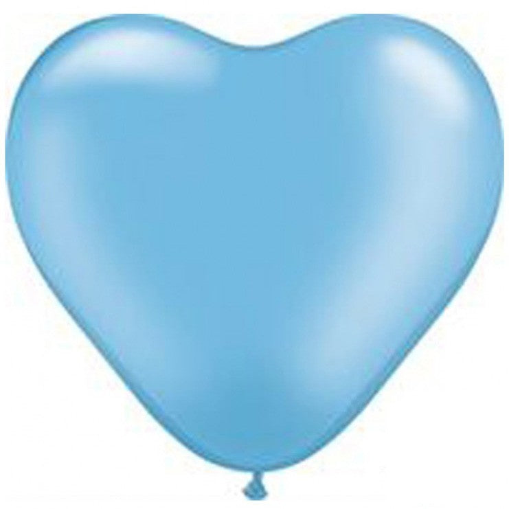 Palloncini Cuore 17" Celesti (5 pz)