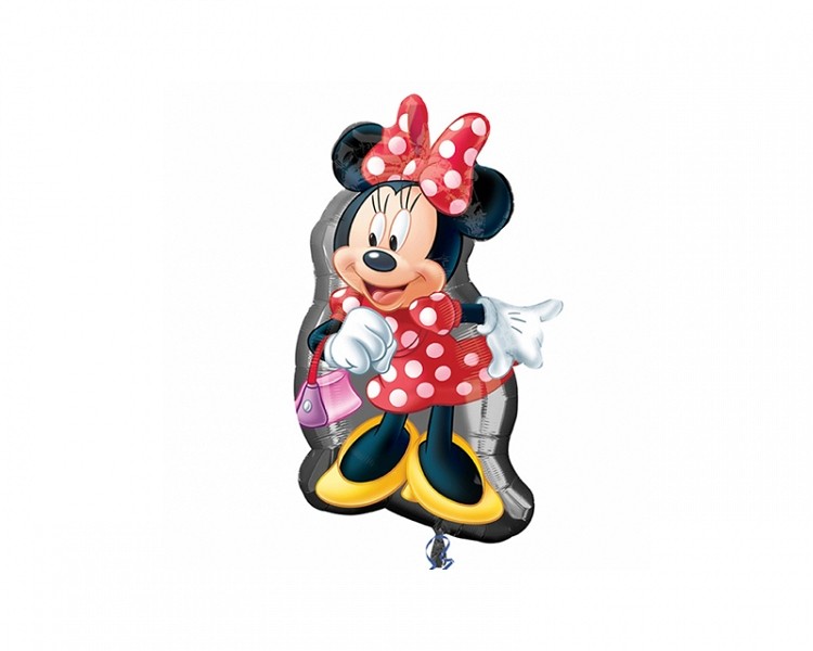 Palloncino Minnie Mouse Rosso Pois 19x32"