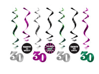 Festone Pendenti 30 anni 60 cm Multicolor