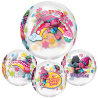 Palloncino Bubble dei Trolls Mylar 38 x 40 cm Trasparente
